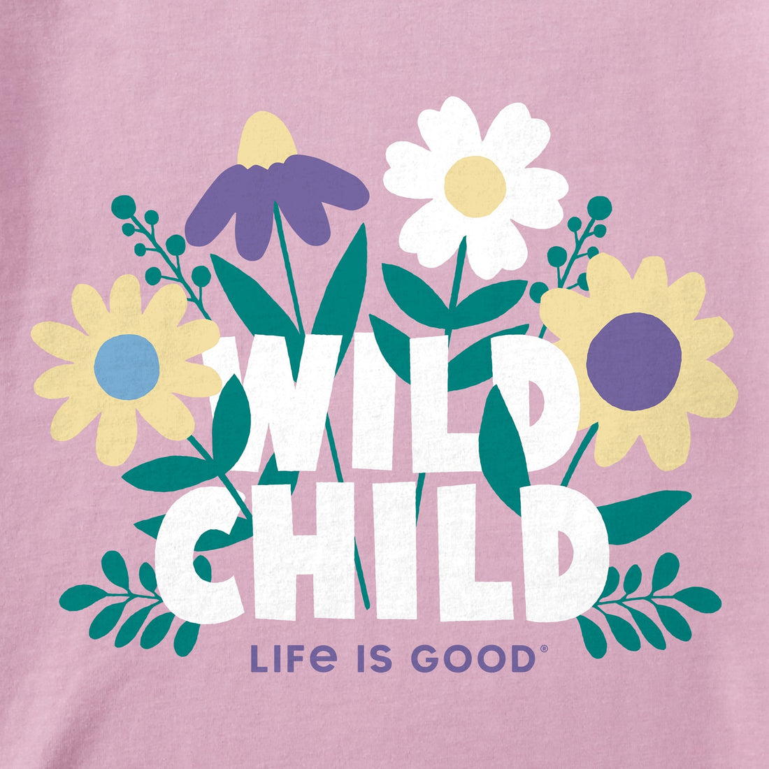 Kids Wild Child Flowers Short Sleeve Crusher Tee - Life is Good