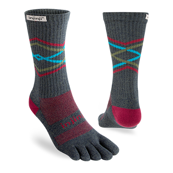Injinji Trail Midweight Crew Sock - Peak