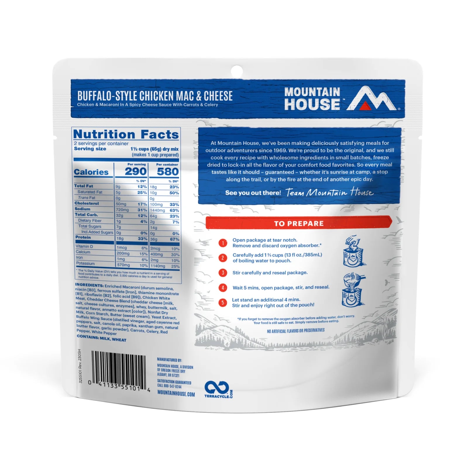 Mountain House Buffalo Chicken Mac and Cheese