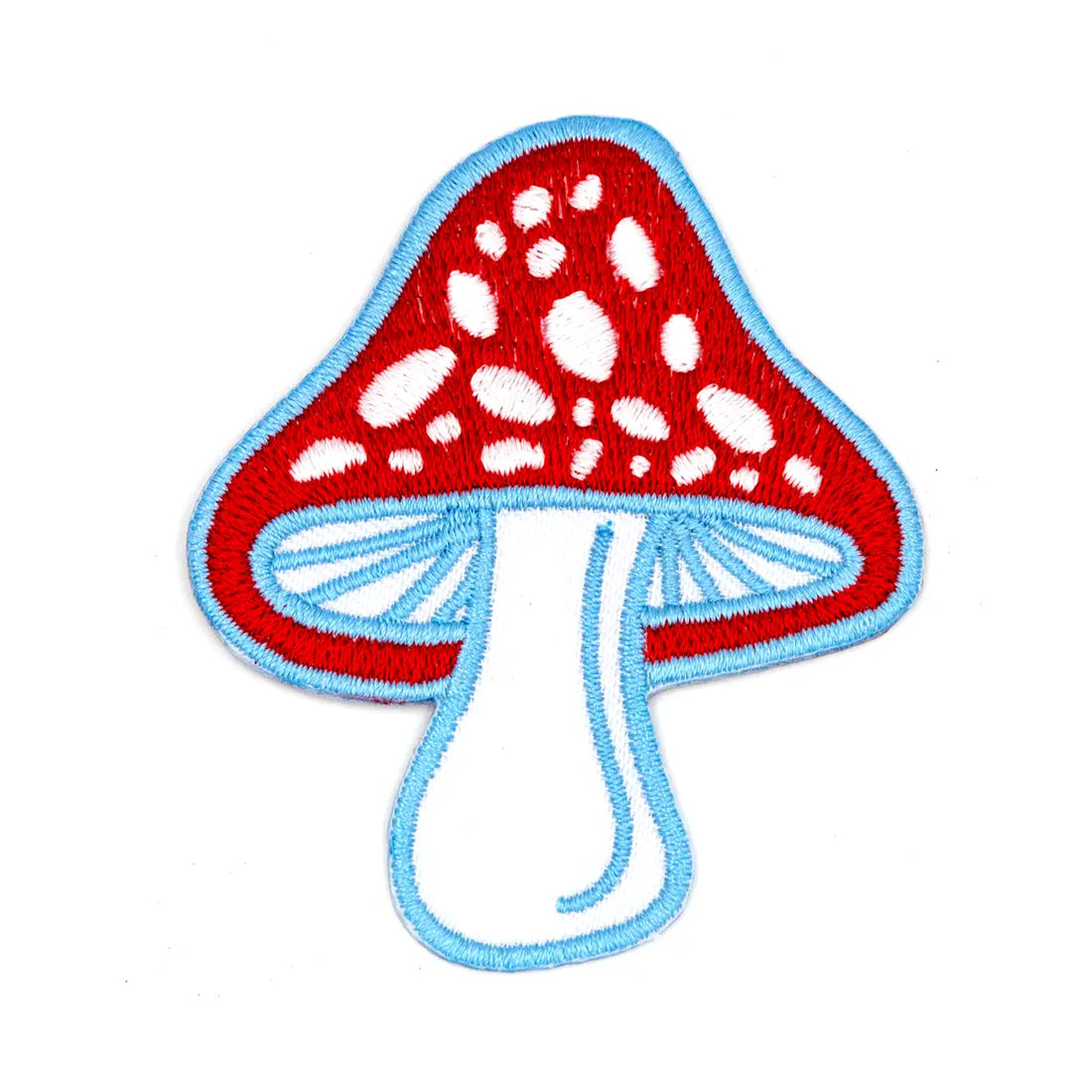 Red Mushroom Iron-On Embroidered Patch