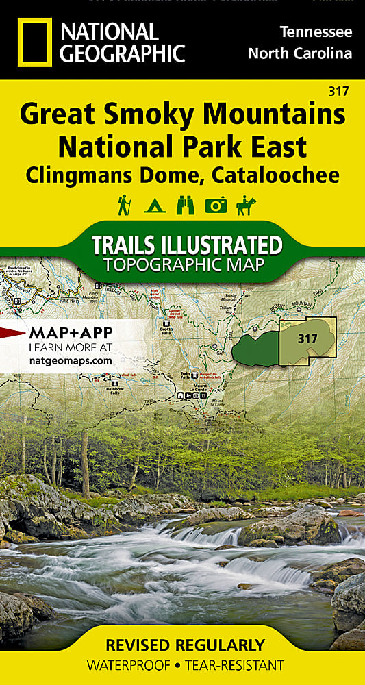 National Geographic Trails Illustrated 317 Clingmans Dome Cataloochee Map