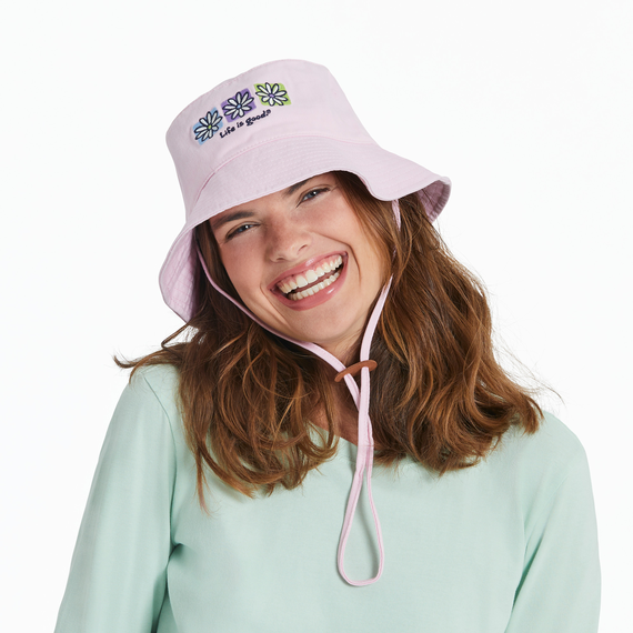 Three Boxed Daisies Bucket Hat - Life is Good