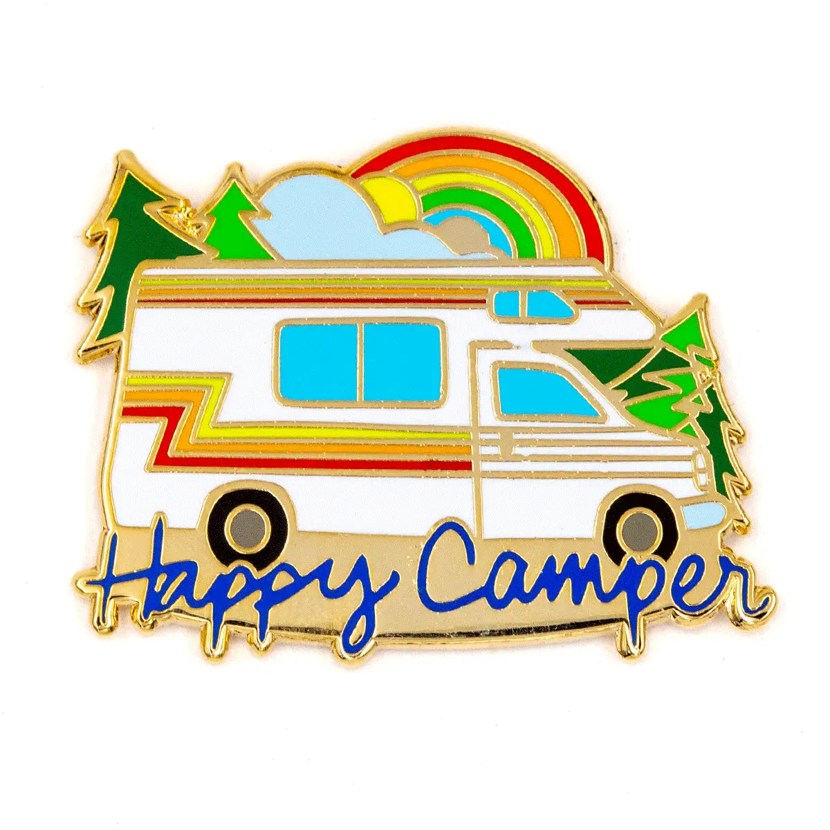 Happy Camper Forest Rv Pin