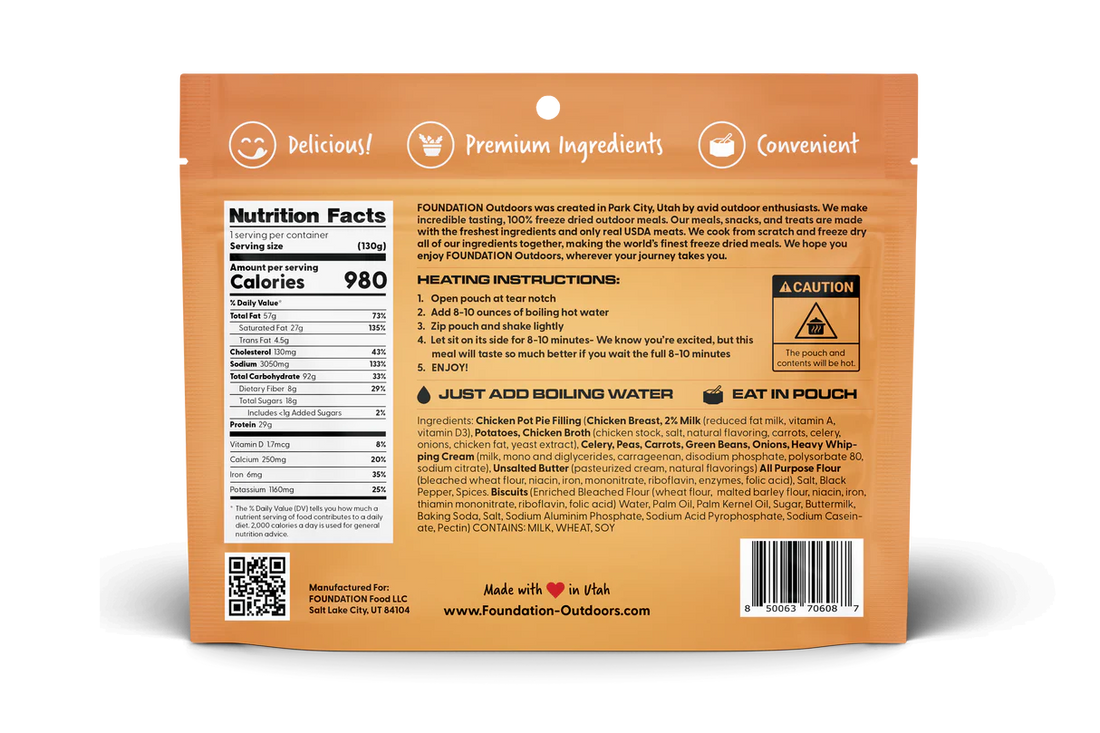 Foundation Outdoors Chicken Pot Pie