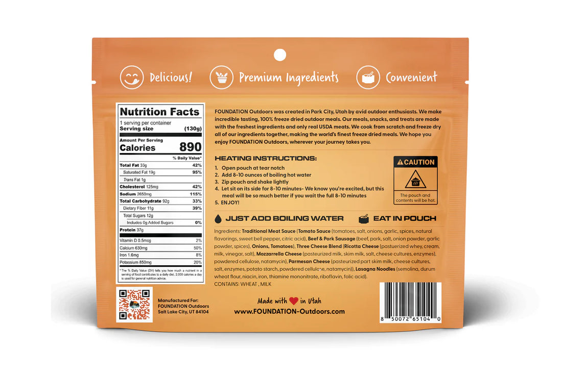 Foundation Outdoors Lasagna