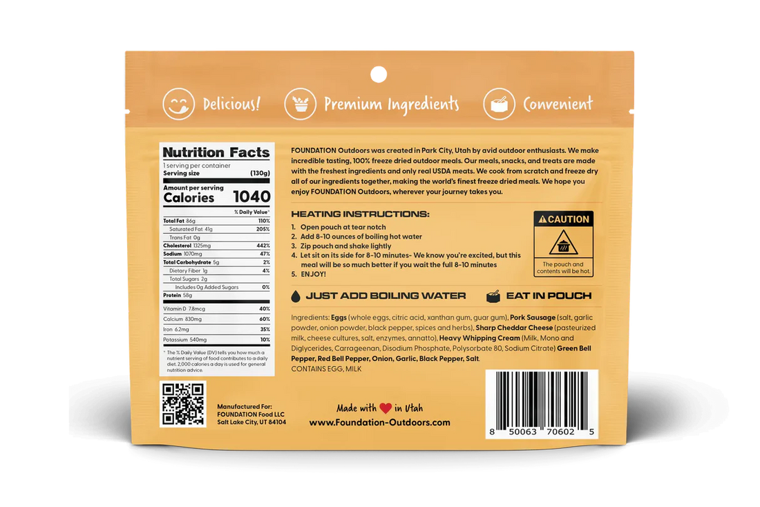 Foundation Outdoors Rise & Shine Breakfast Meal