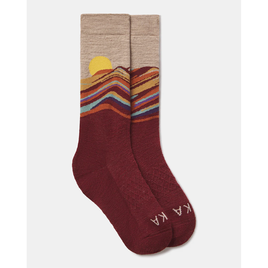 PAKA Essential Rainbow Mountain Crew Socks