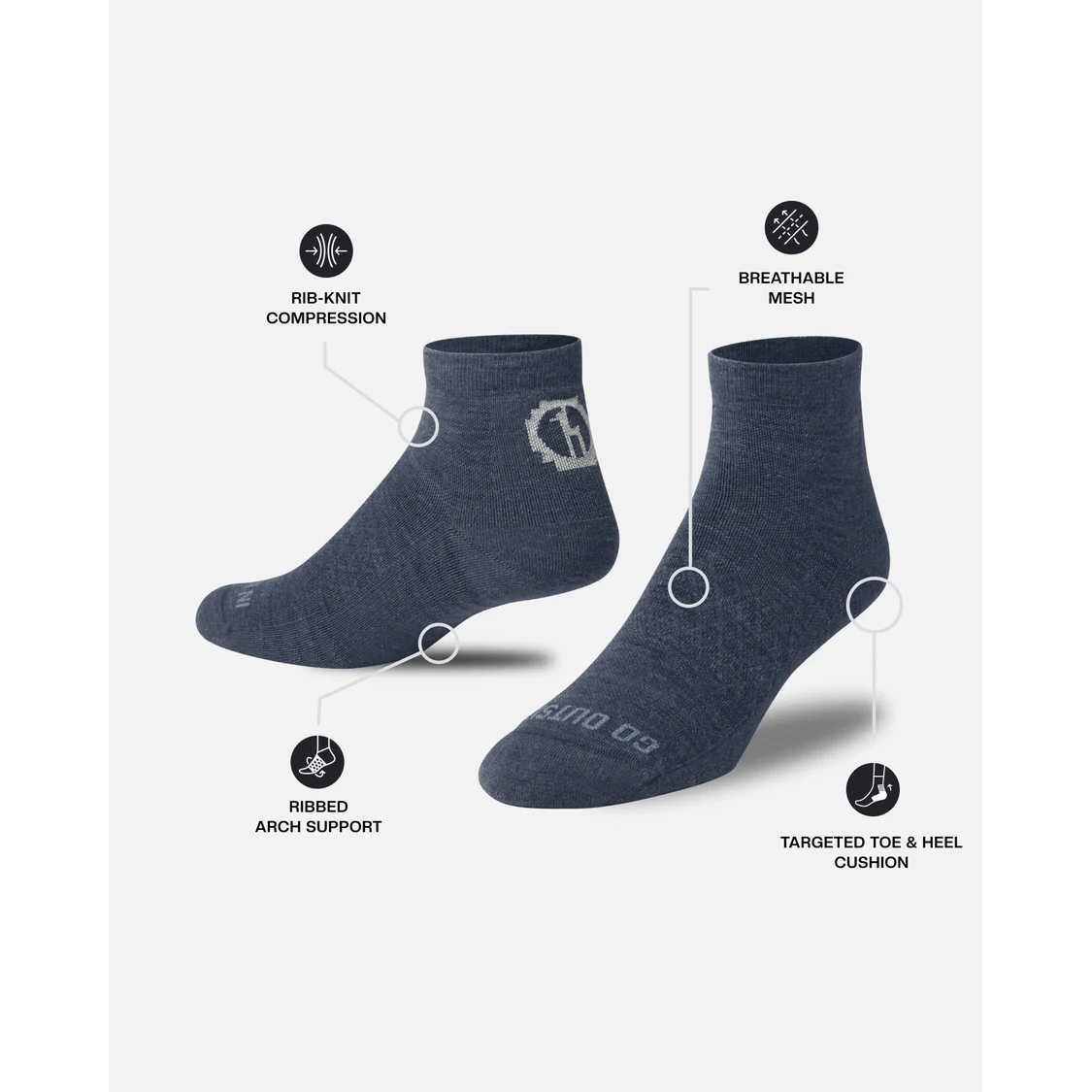 PAKA Trail 1/4 Crew Socks