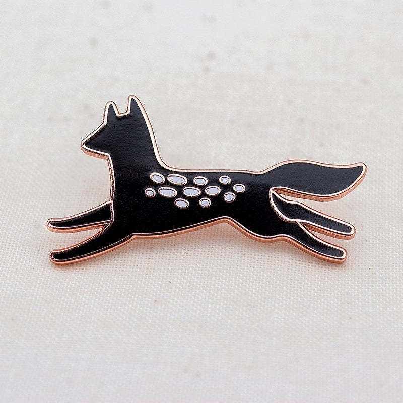 Black Wolf Enamel Pin