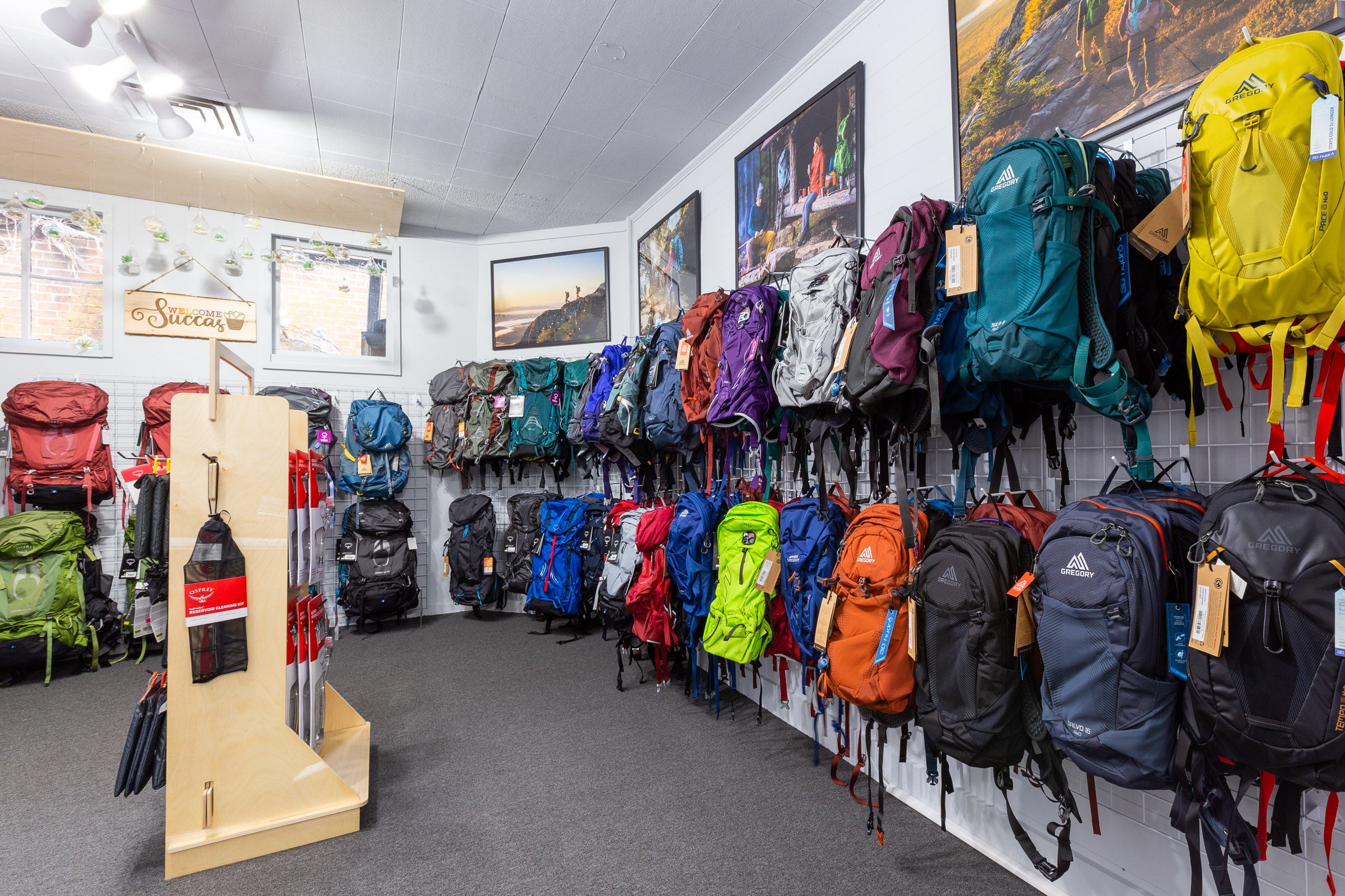 Hiking equipment shop store