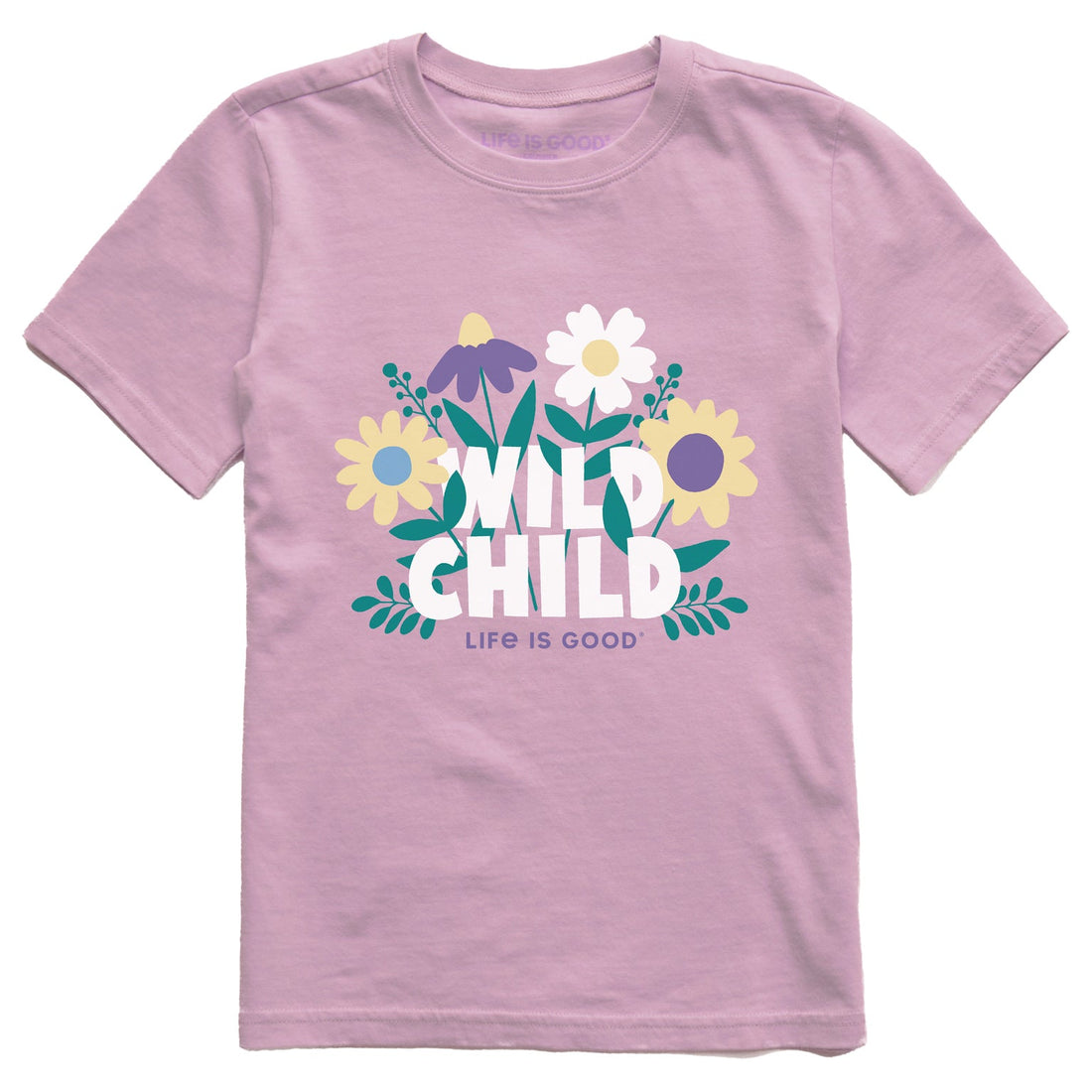 Kids Wild Child Flowers Short Sleeve Crusher Tee - Life is Good