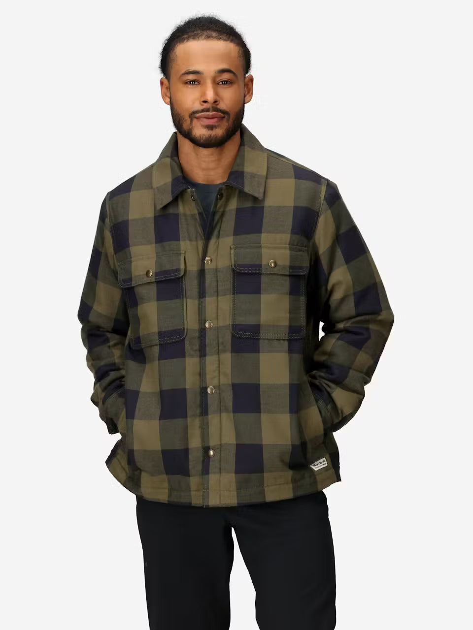 Marmot Men’s Ridgefield Heavyweight Sherpa-Lined Flannel Shirt Jacket