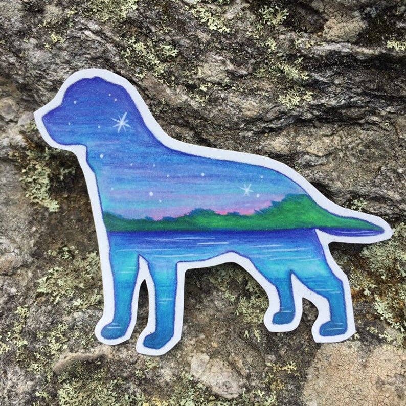 Labrador Mountains Sticker - Wandering Arts and Crafts