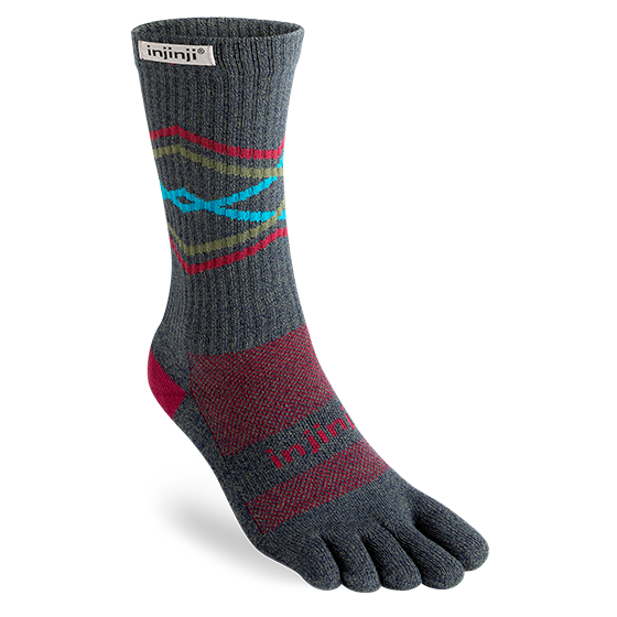 Injinji Trail Midweight Crew Sock - Peak