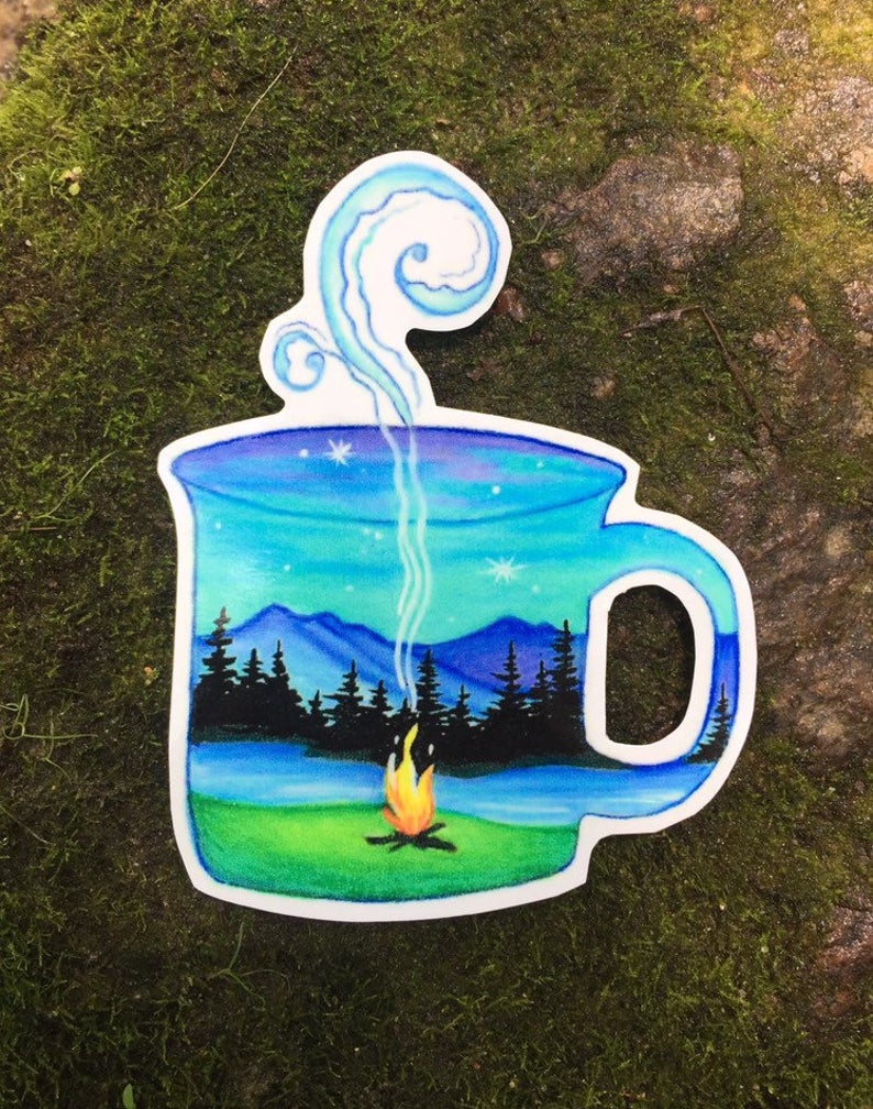 Coffee Sticker - Wandering Arts and Crafts