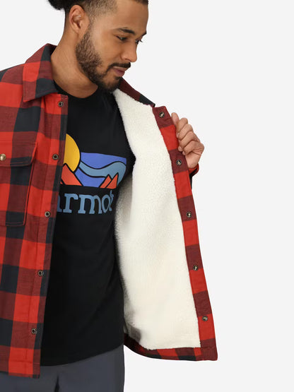 Marmot Men’s Ridgefield Heavyweight Sherpa-Lined Flannel Shirt Jacket