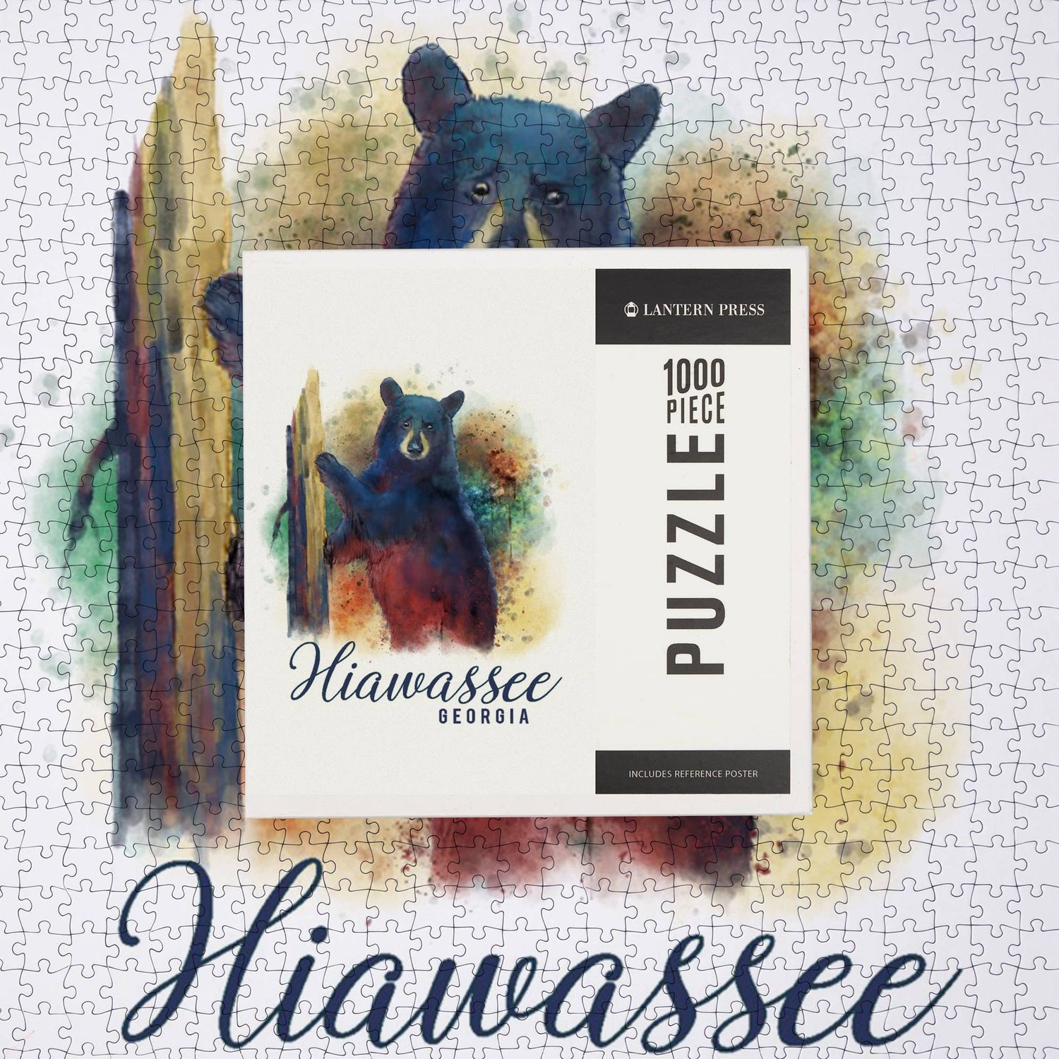 Hiawassee Black Bear Watercolor Puzzle