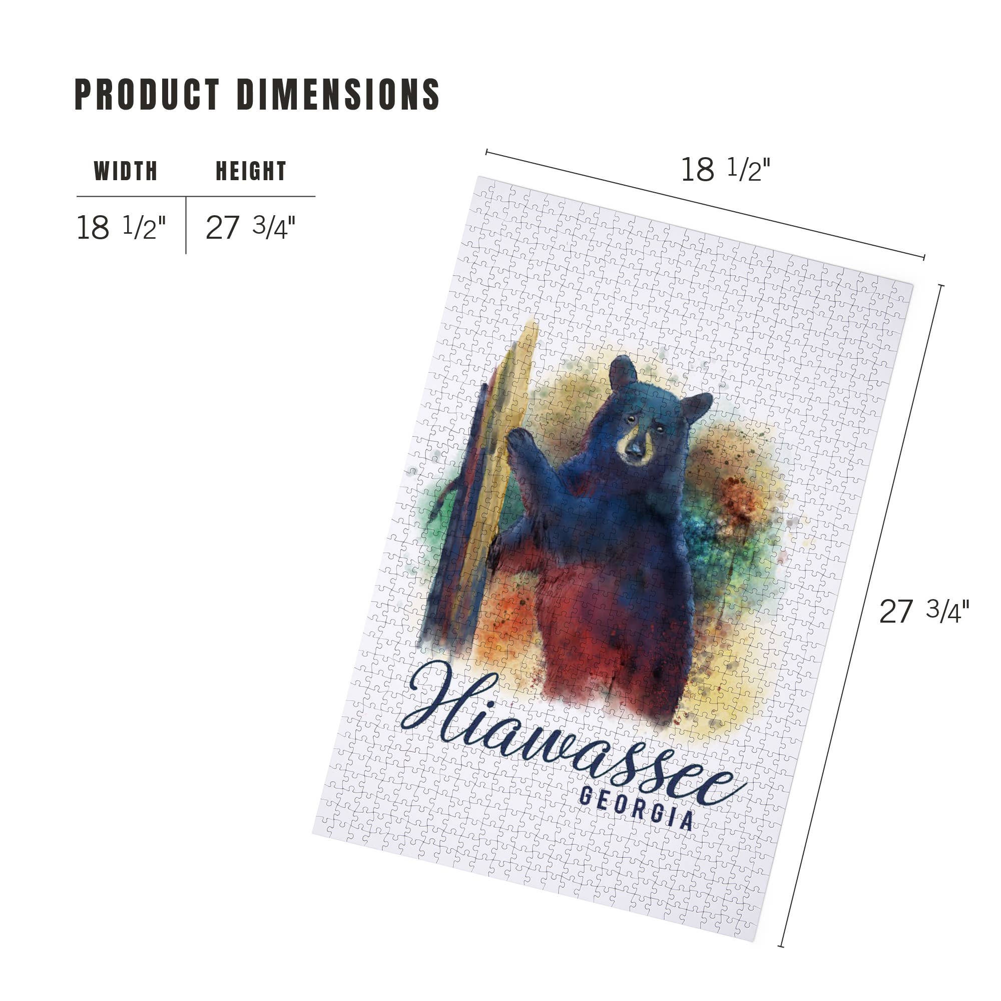 Hiawassee Black Bear Watercolor Puzzle