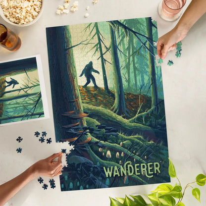 1000 Piece Puzzle Wanderer, Bigfoot in Forest