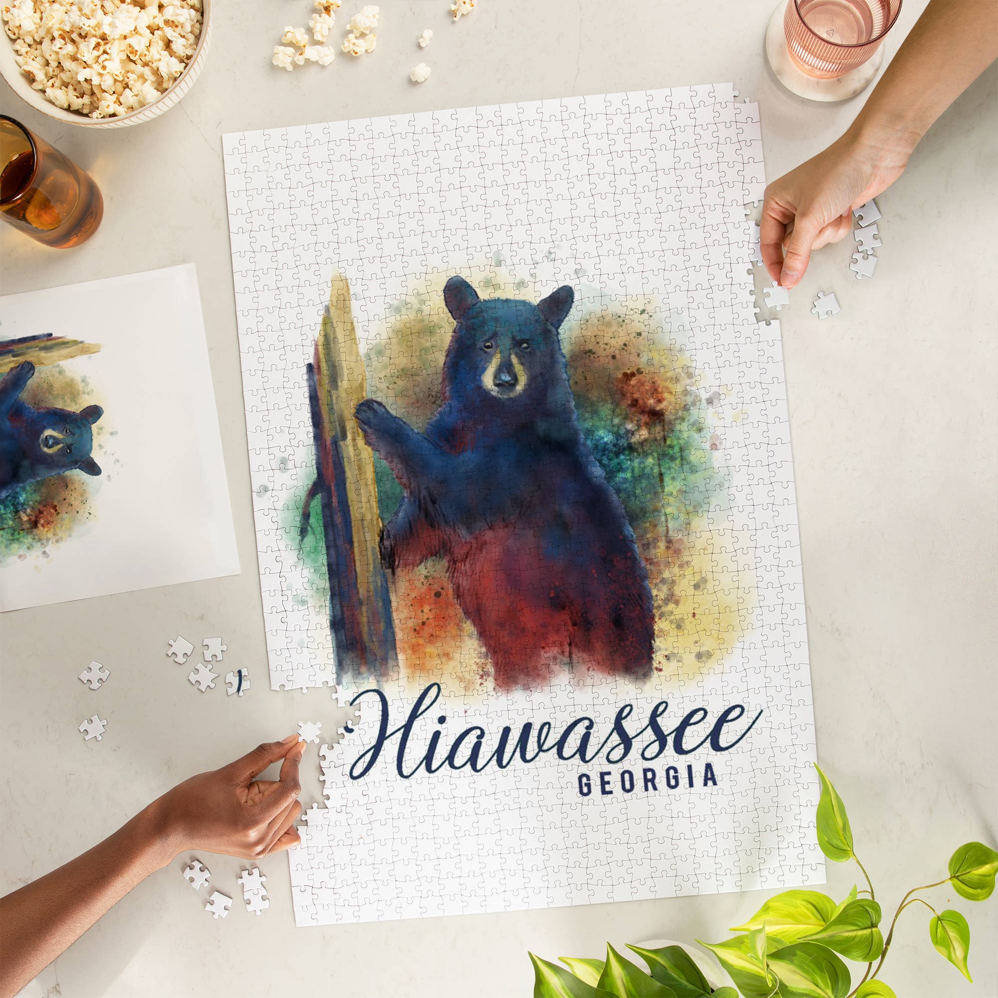 Hiawassee Black Bear Watercolor Puzzle