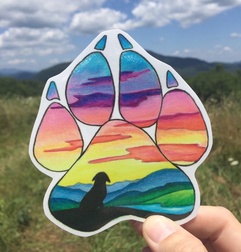 Dog Paw Sticker - Wandering Arts and Crafts