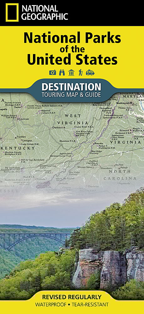 National Geographic National Parks of the United States Destination Touring Map &amp; Guide