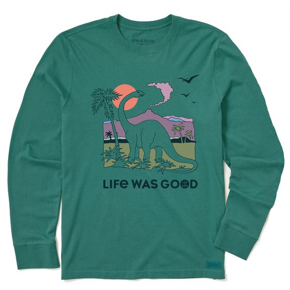 Kids Dinosaur Life was Good Long Sleeve Crusher Tee - Life is Good