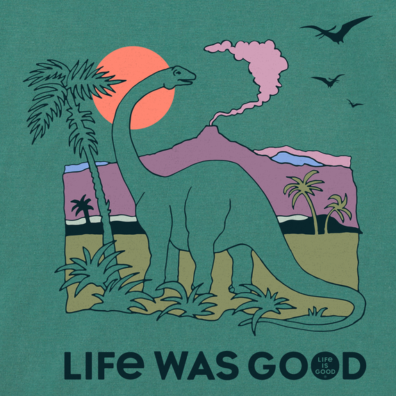 Kids Dinosaur Life was Good Long Sleeve Crusher Tee - Life is Good