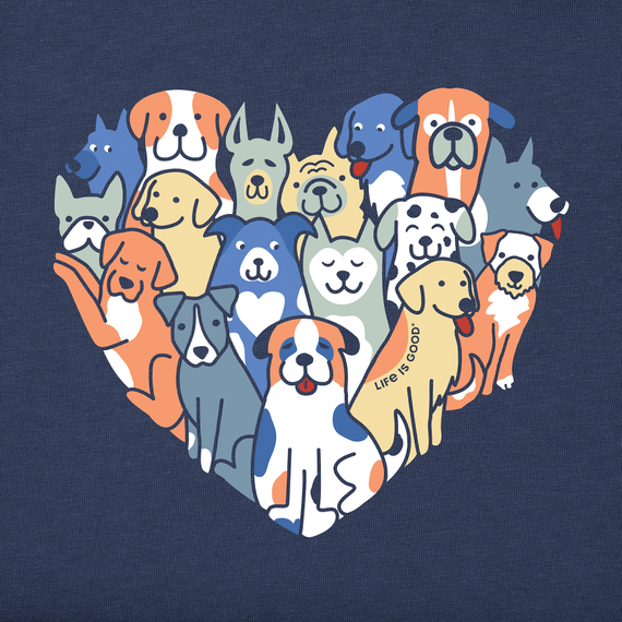 Kids Heart of Dogs Short Sleeve Crusher Tee - Life is Good
