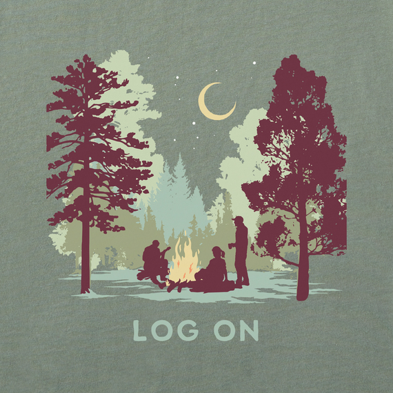 Mens Log On Campfire Crusher-LITE Tee - Life is Good
