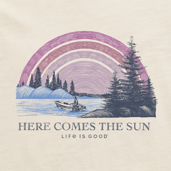 Womens Here Comes the Sun Long Sleeve Hooded - Life is Good