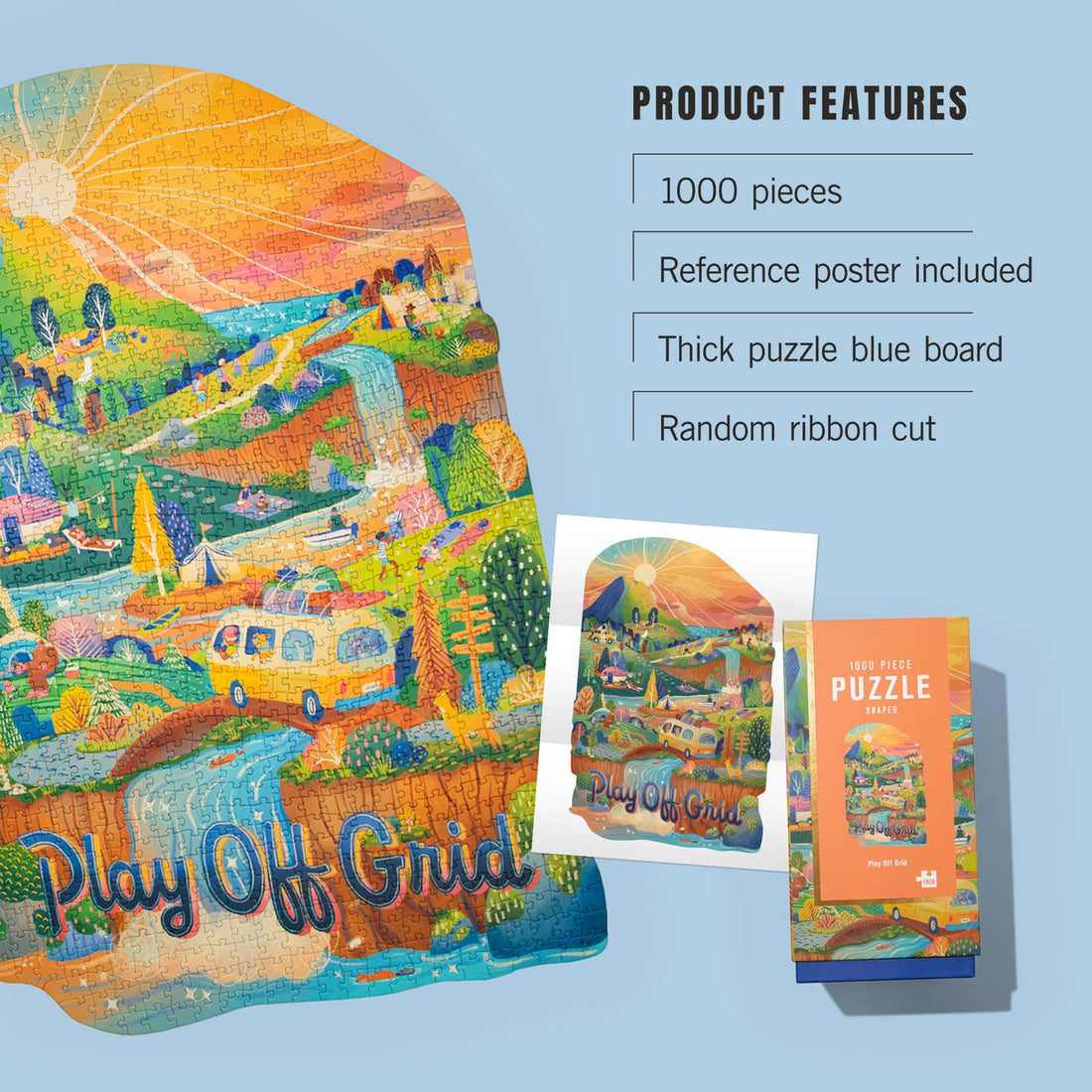 1000 Piece Puzzle, Play Off Grid, Firelight