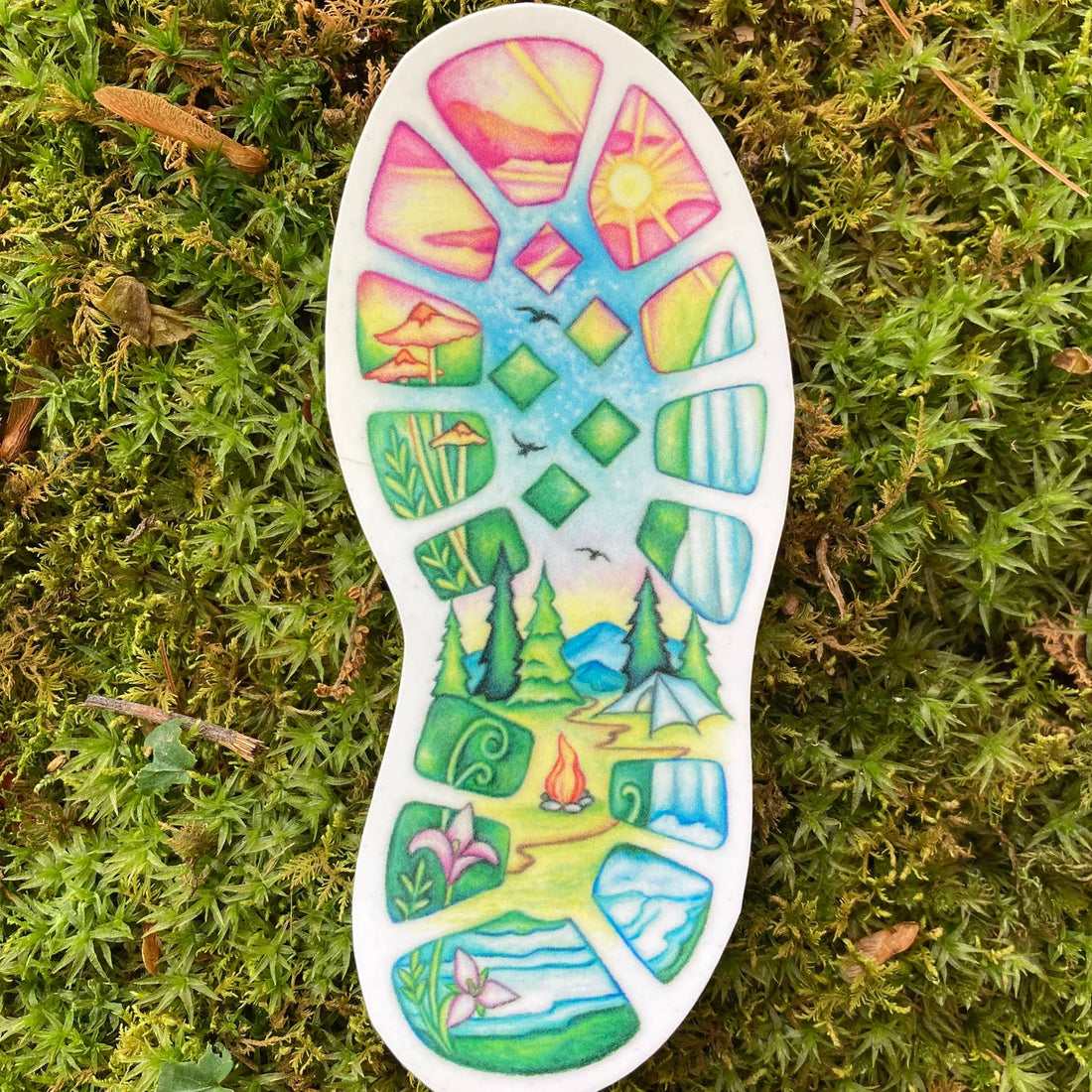 Boot Print Adventures Sticker - Wandering Arts and Crafts
