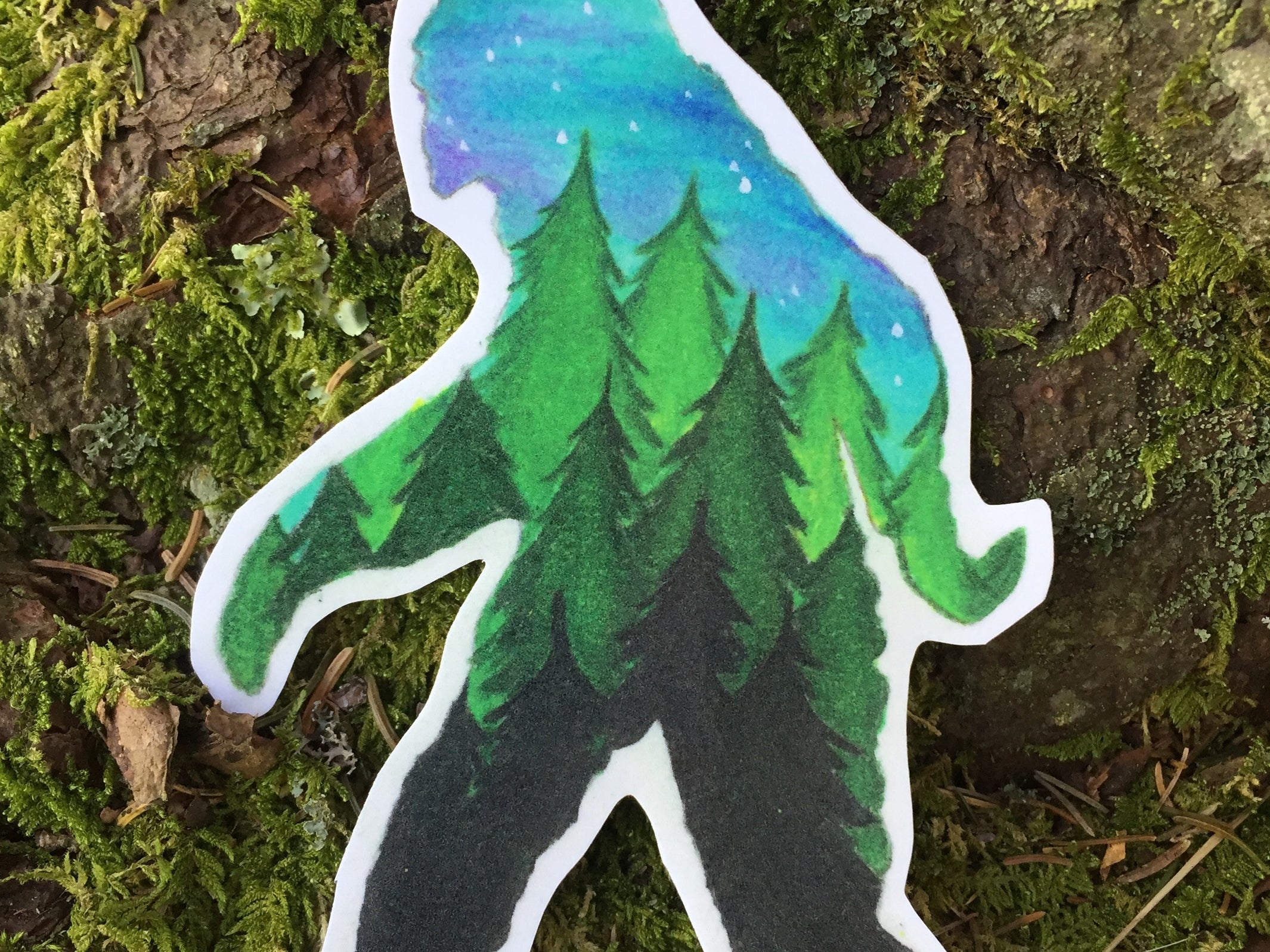 Bigfoot Sticker Wandering Arts and Crafts Trailful Outdoor Co.