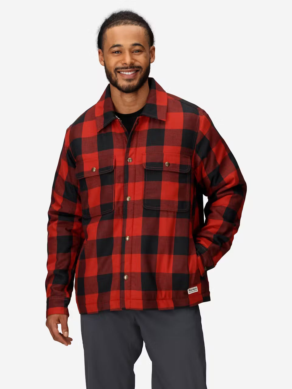 Marmot Men’s Ridgefield Heavyweight Sherpa-Lined Flannel Shirt Jacket