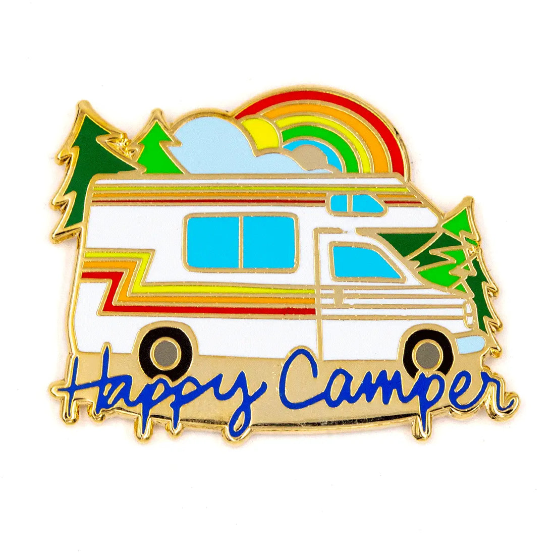 Happy Camper Forest Rv Pin