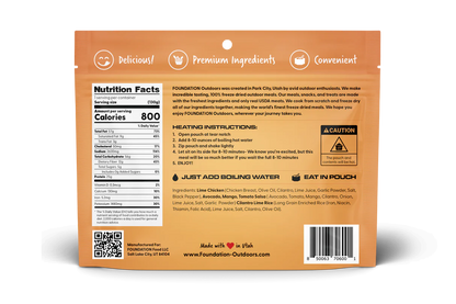 Foundation Outdoors Lime Chicken with Avocado Mango Salsa