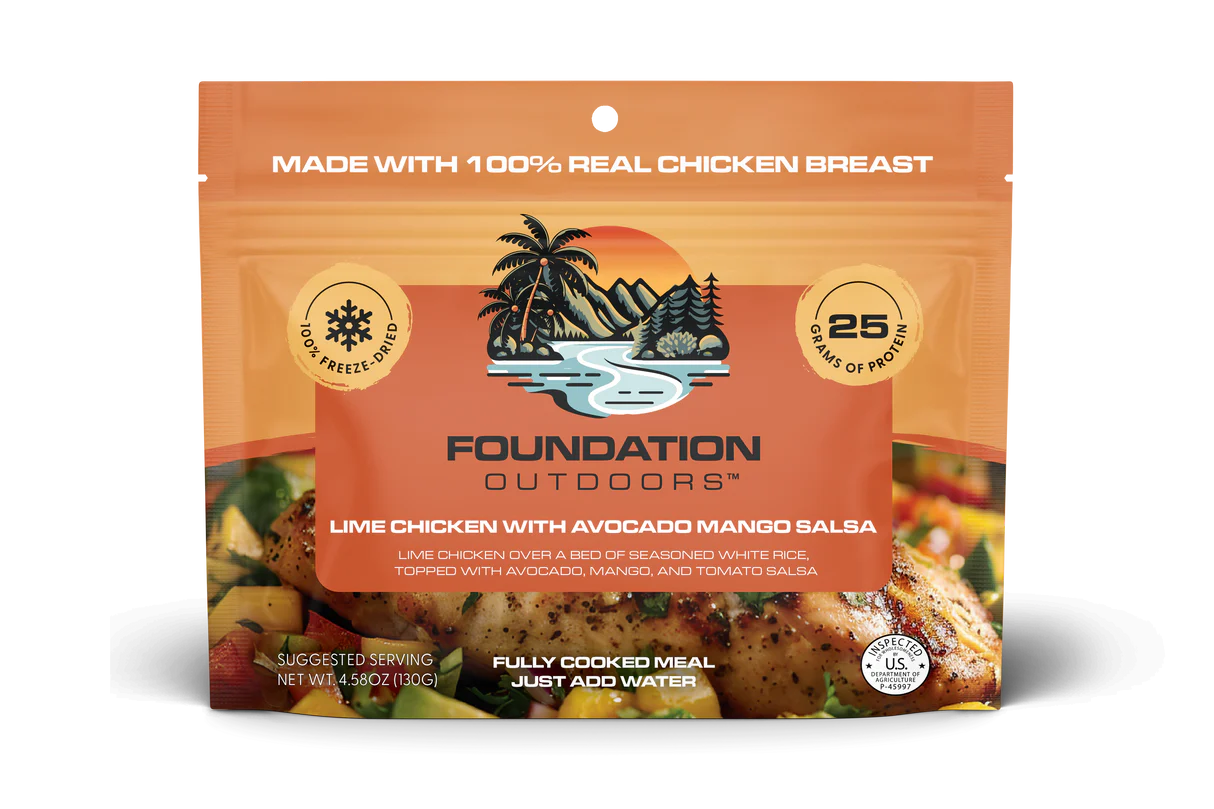 Foundation Outdoors Lime Chicken with Avocado Mango Salsa