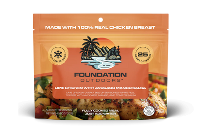 Foundation Outdoors Lime Chicken with Avocado Mango Salsa