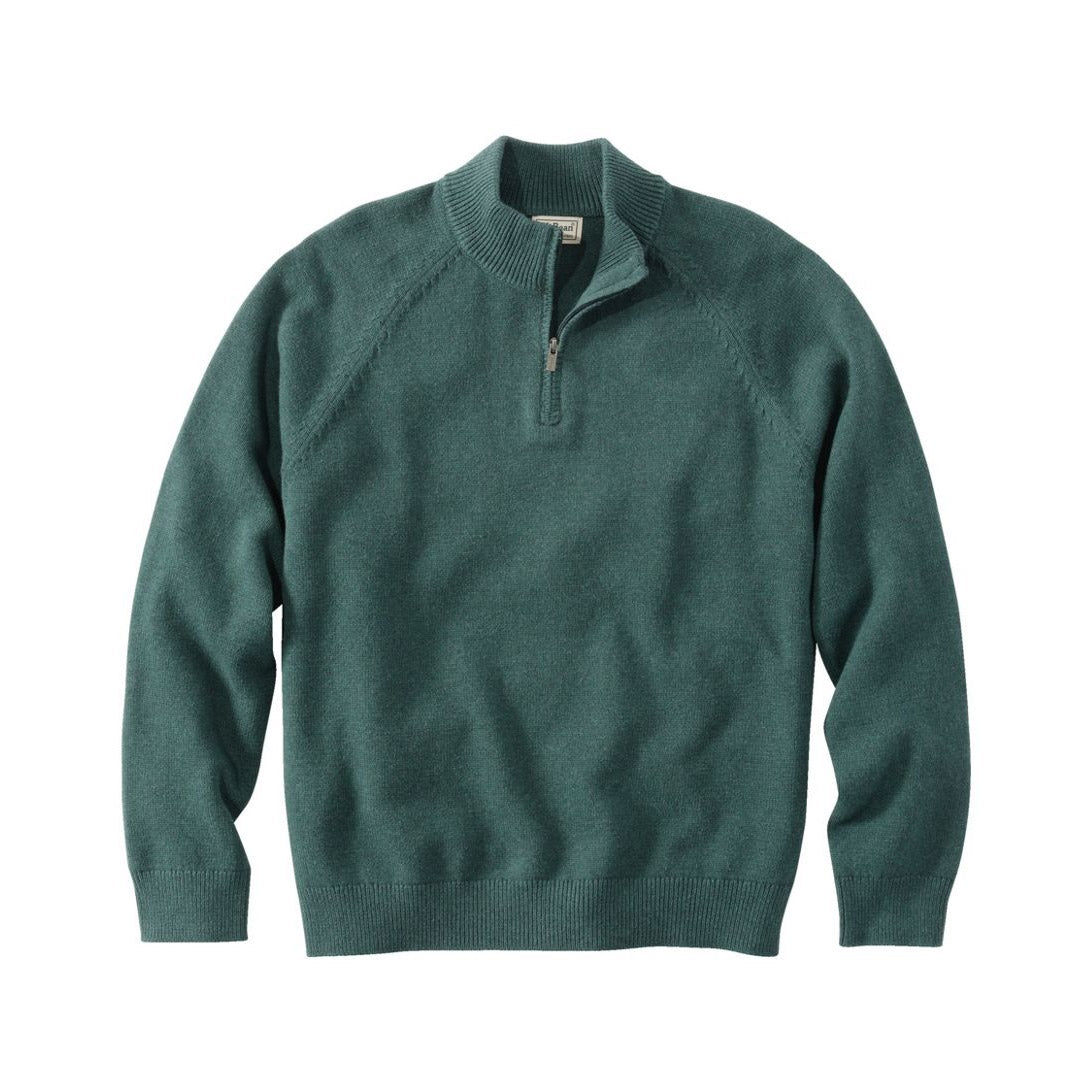 L.L.Bean Men s Wicked Soft Cotton Cashmere Quarter Zip