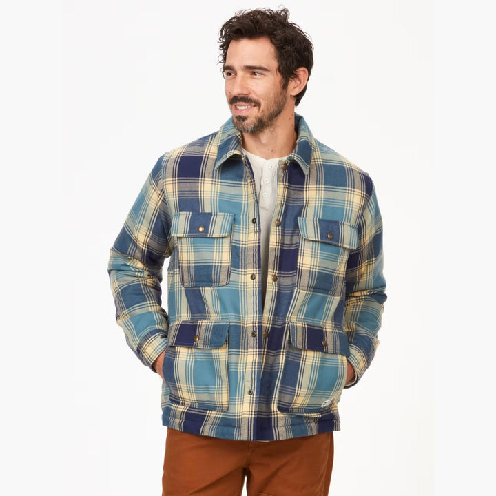 Marmot Men's Ridgefield Sherpa-Lined Flannel Shirt Jacket