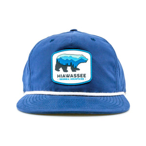 Trailful Hiawassee Bear Rubber Patch Bachelor Hat - Navy