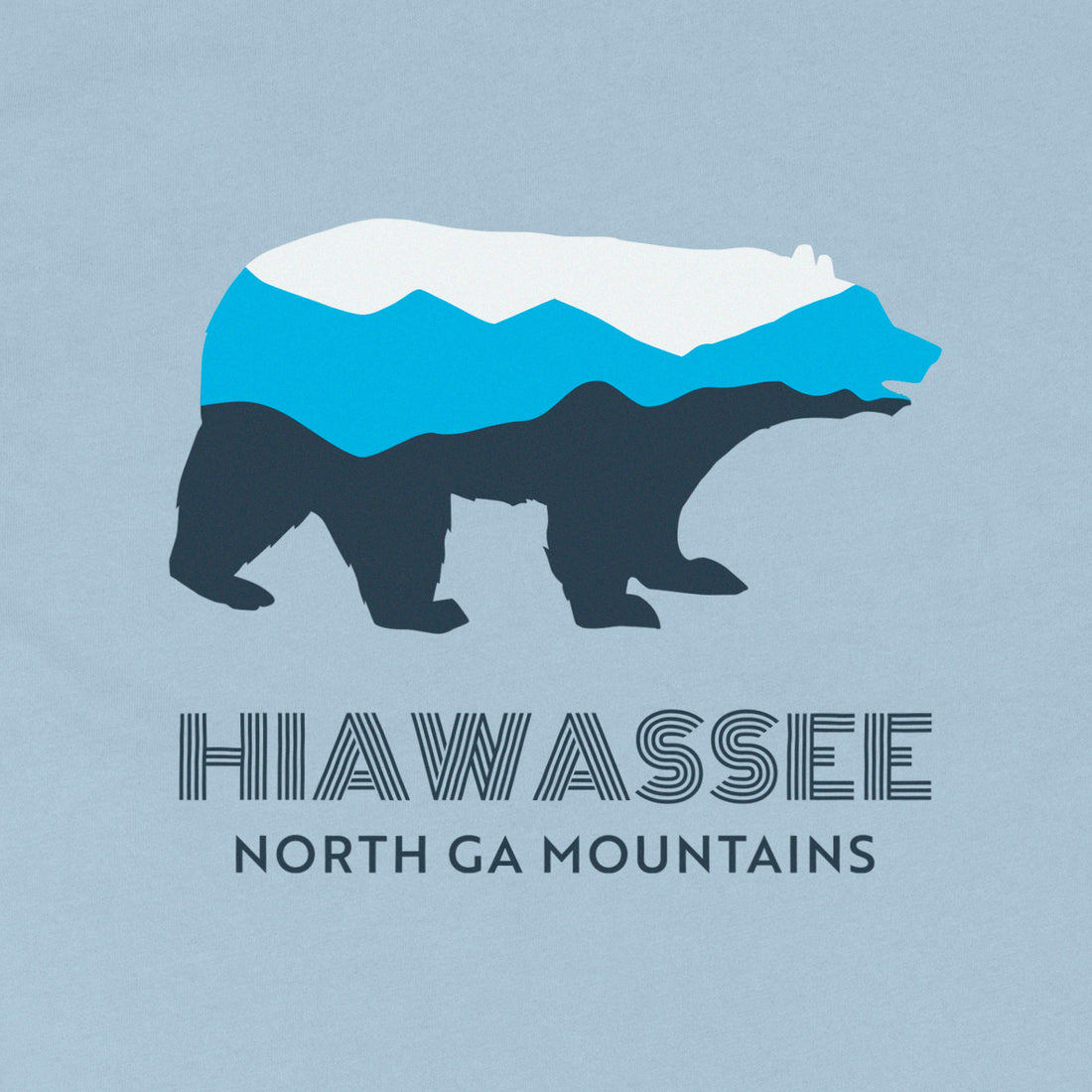 Trailful Hiawassee Bear Shirt - Light Blue