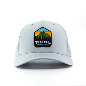 Trailful Mountain Sunset Rubber Patch Hat - Quarry