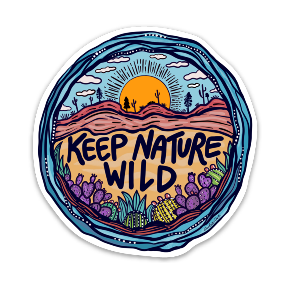 Keep Nature Wild Earth Sticker