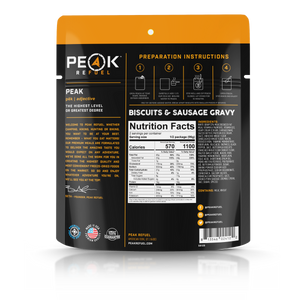 Peak Refuel Biscuits and Sausage Gravy