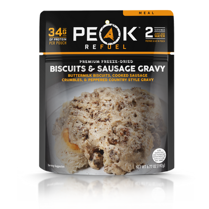Peak Refuel Biscuits and Sausage Gravy