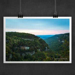 Cloudland Canyon Sunset Photo Art Print