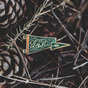 Get Lost Pennant Pin