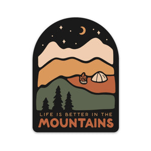 Life is Better in the Mountains Sticker